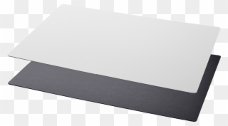 Two Rectangular Desk Pads, One White And One Black - Construction Paper Clipart