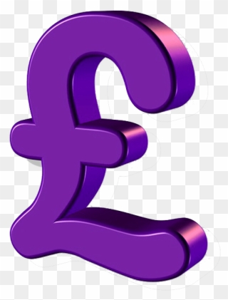 Purple Pound Sign Transparent Image - Transparent Background Money Pound Sign Clipart