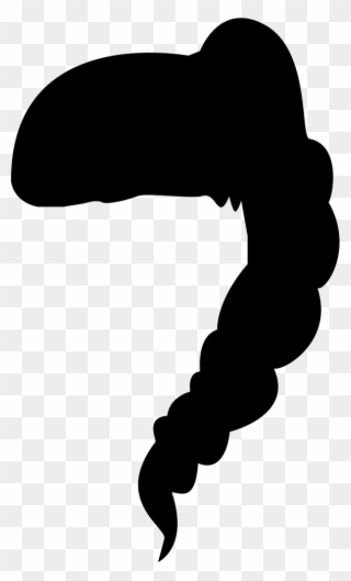 Long Female Hair Shape At One Side Comments - Icon Clipart