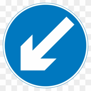 File Uk Traffic Sign 610 Svg Wikimedia Commons - Traffic Sign Keep Left Clipart