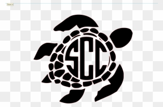 Dreamcatcher Clipart Monogram - Black And White Sea Turtles - Png Download