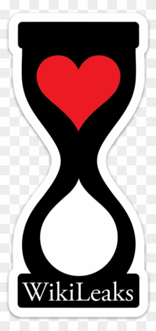 Wikileaks Heart Hourglass Bumper Sticker - T-shirt Clipart