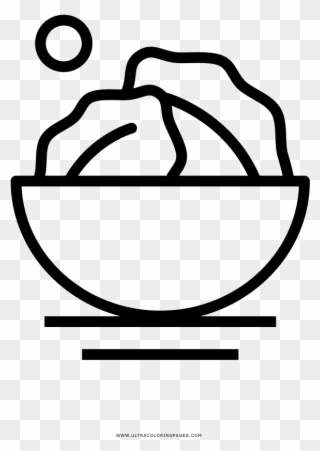 Salad Coloring Page Clipart