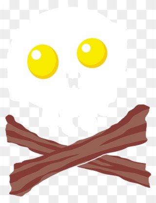 Bacon And Eggs Face - Illustration Clipart