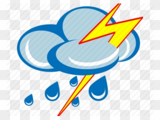 Thunder Clipart Storm Cloud - Rain Icon Transparent - Png Download