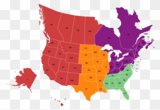 United States And Canadian Sales Regions - Epic Pass Map 2019 Clipart