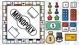 Monopoly Board Vector , Png Download - Monopoly Vector Clipart