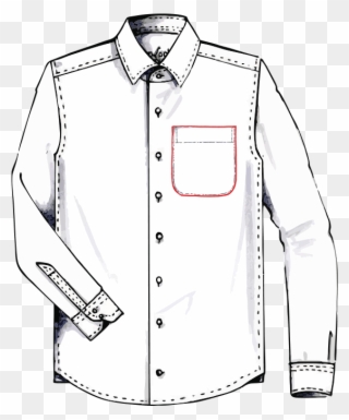 Breast Pocket To Finish - Long-sleeved T-shirt Clipart