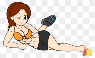 Arm Cartoon Leg Muscle Elbow Weights Crunch - Naked Girls Mii Gunner Clipart