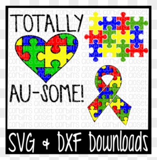 Autism Awareness * Puzzle Cutting File Crafter File - Heart Clipart