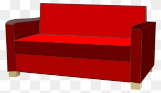 Sofa Couch Red - Sofa Rojo Vector Clipart