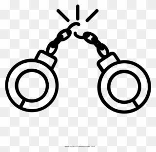 Handcuffs Coloring Page - Circle Clipart