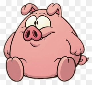 Pig Sticker - Cartoon Fat Pigs Clipart