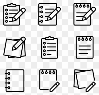 Notes And Tasks - Bathroom Icons Clipart