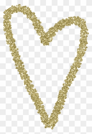 Gold Glitter Heart 7 - Heart Clipart