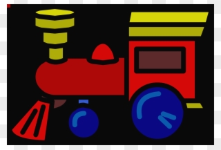Toy Train For Coloring Clipart