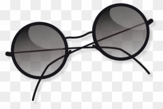 Sunglasses Ray-ban Goggles Vector Black Aviator Clipart - Reflection - Png Download