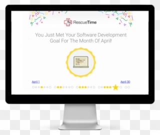 Track Your And Trends With Rescuetime Monthly - Computer Monitor Clipart