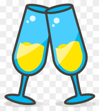 579 Clinking Glasses - Verre De Champagne Emoji Clipart