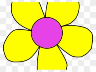 Yellow Flower Clipart August Flower - Cartoon Yellow Flower Transparent - Png Download