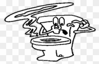 Drawn Toilet Flush - Smelly Toilet Clipart - Png Download
