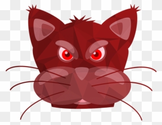 Free Png Download Cats,red Cat,pink Cat,cat Miror Poly,poly - Cat Face Clipart Transparent
