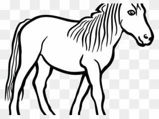 Stallion Clipart Black And White - Horse Clip Art Black And White - Png Download