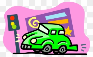 Banner Freeuse Car Stopped At Traffic Stop Light Image Clipart