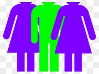 Color Clipart Stick Figure - Female Toilet Sign - Png Download