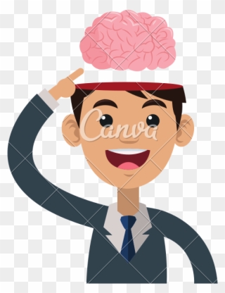 Person Icons Brain - Person With Open Brain Clipart