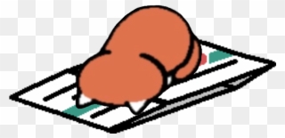 Ginger Face Planting On The Flat Cardboard For Anonymous - Neko Atsume Cat Face Plant Clipart