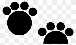 Paw Print Clipart Circle - Png Download