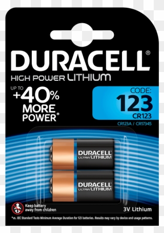 Duracell High Power Lithium 123 Batteries 3v - General Supply Clipart