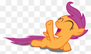 Laughing Transparent Background - Mlp Scootaloo Laughing Vector Clipart