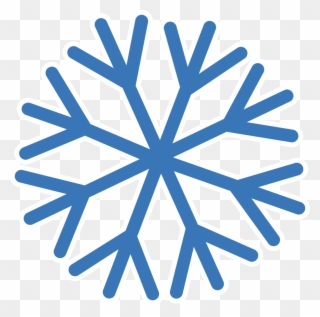 Snowflake With Transparent Background - Simple Snowflake Transparent Background Clipart
