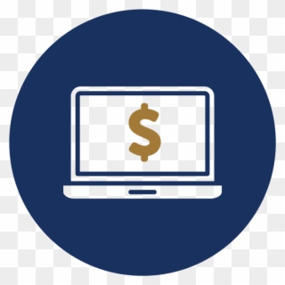 Online Banking Clipart Computer - Navy Blue Youtube Icon - Png Download