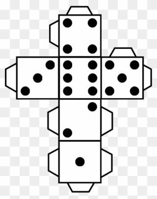 Printable Die Dice By Snifty - Net Of A Dice Clipart