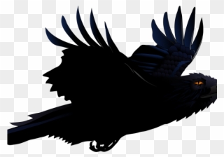 Crow Clipart Halloween - Raven Vector - Png Download