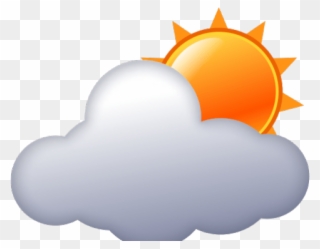 Clouds Clipart Sunshine - Sun Behind Clouds Clipart - Png Download