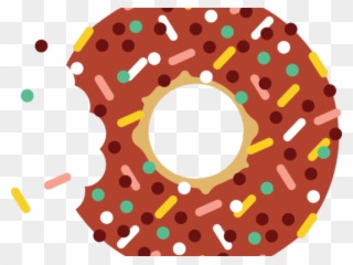 Red Clipart Donut - Bitten Donut Clipart Png Transparent Png