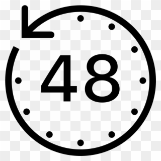 Clipart Clock Deadline - 48 Hours Icon - Png Download