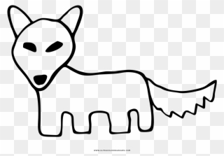 Fox Coloring Page - Line Art Clipart