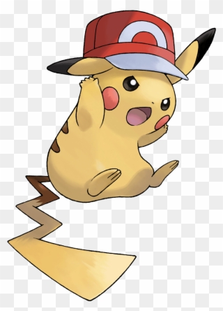 Pokemon Sticker - Pokemon Ash Hat Pikachu Clipart