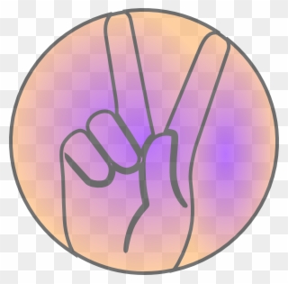 Peace Hand Sign Clip Artpeace Sign Hand Png - Circle Transparent Png