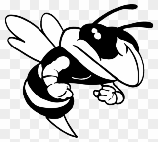 Ar5 Bee 03 Rq - Black And White Hornet Logo Clipart