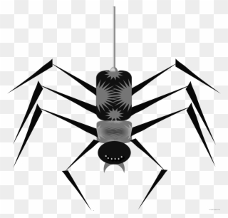 Spider Animal Free Black White Clipart Images Clipartblack - Cartoon Spider Animated - Png Download