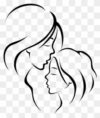 Parent As Patient - Drawing Of Mother And Daughter Clipart