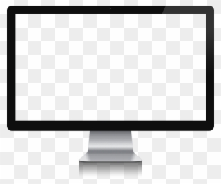 Computer Monitor With Shadow - Computer Screen Border Clipart