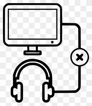 Screen Computer Desktop Monitor Unrecognized Headphones - Icon Clipart