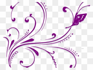 Lilac Clipart Scroll - Png Download